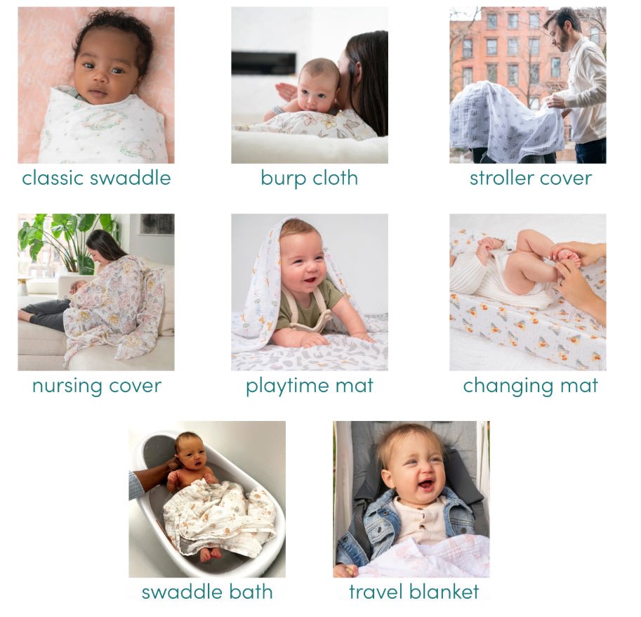 aden + anais Muslin Swaddle Blankets (4-Pack)