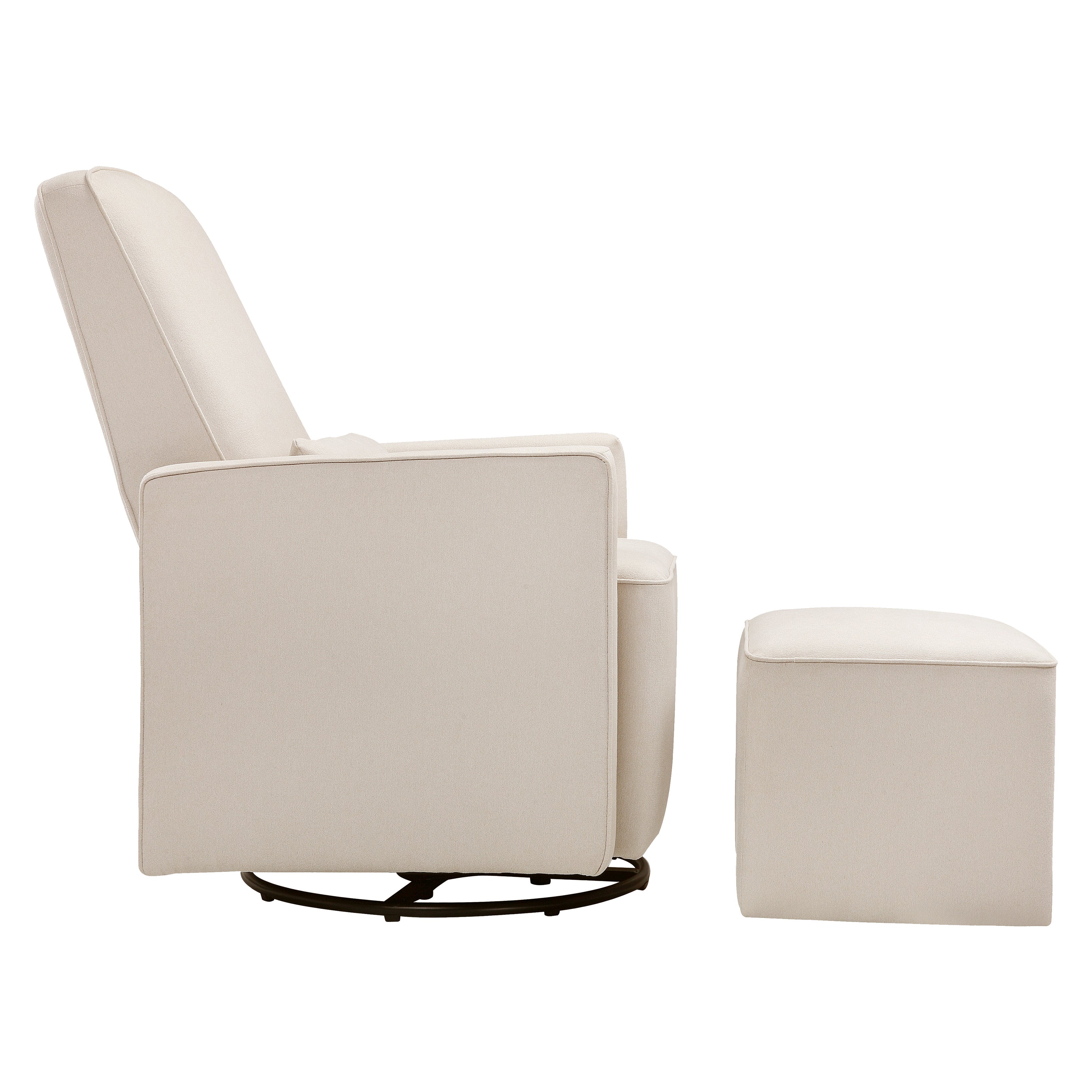 DaVinci Olive Upholstered Swivel Glider thumbnail 2
