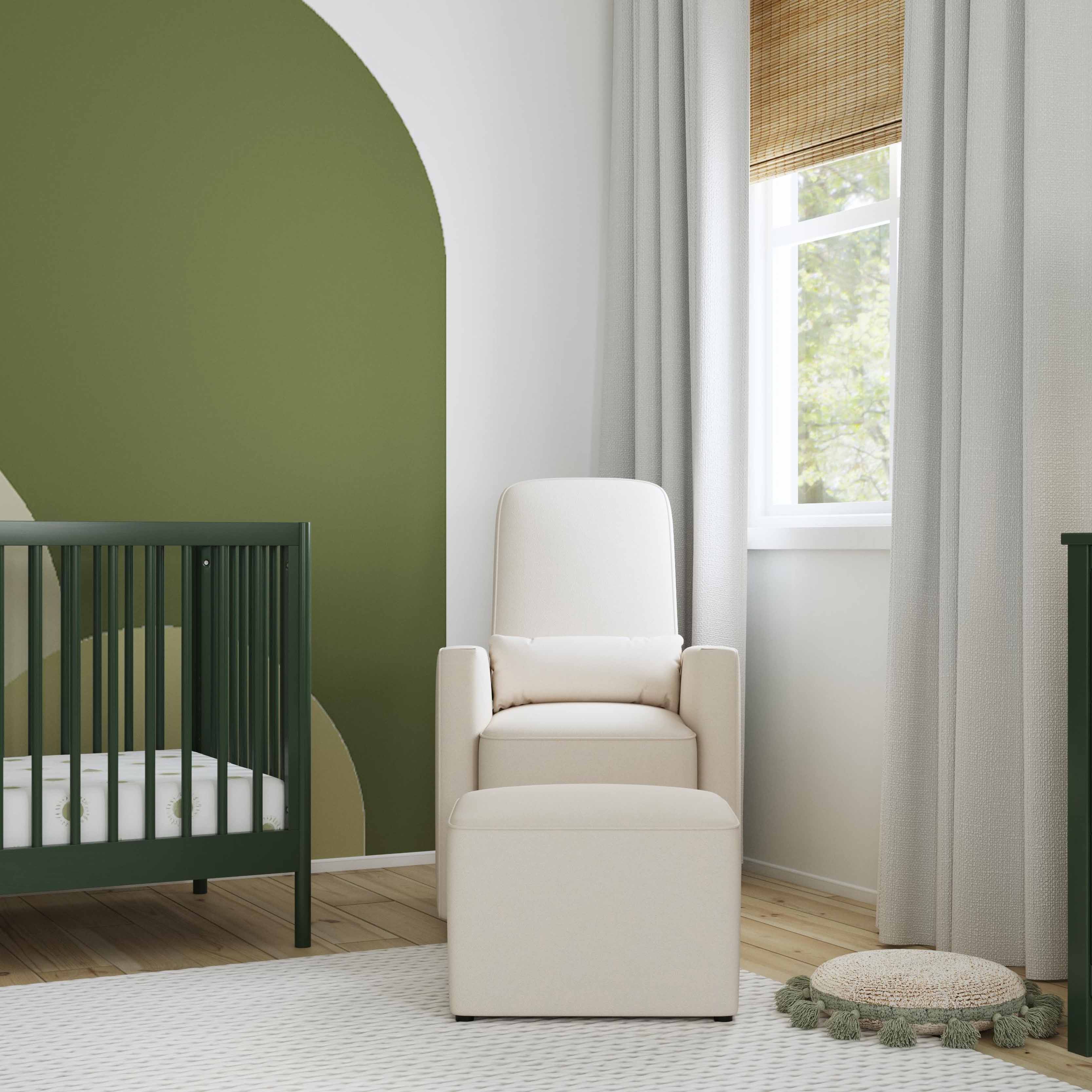 DaVinci Olive Upholstered Swivel Glider thumbnail 6