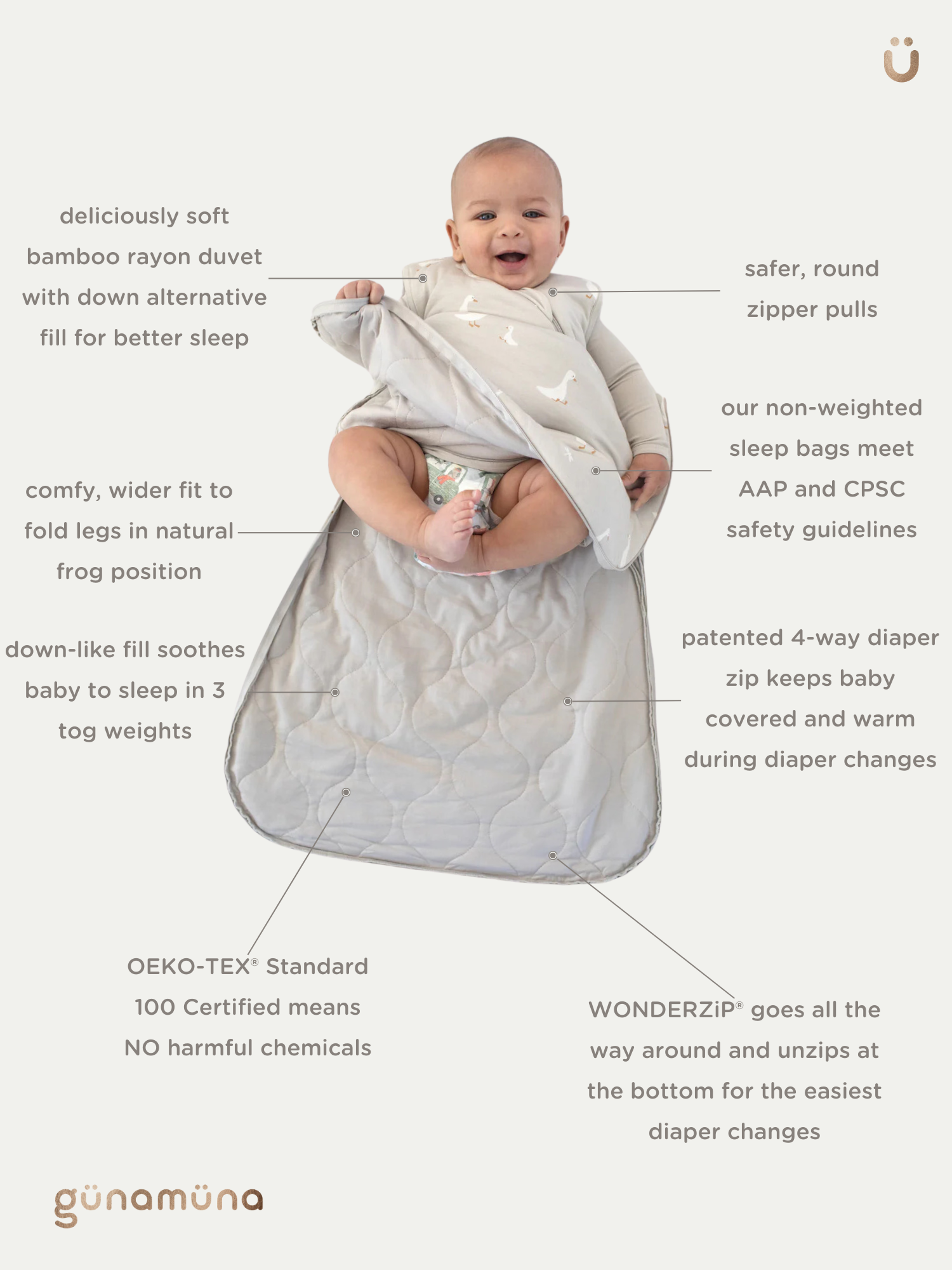 gunamuna Sleep Bag Duvet 2.6 TOG