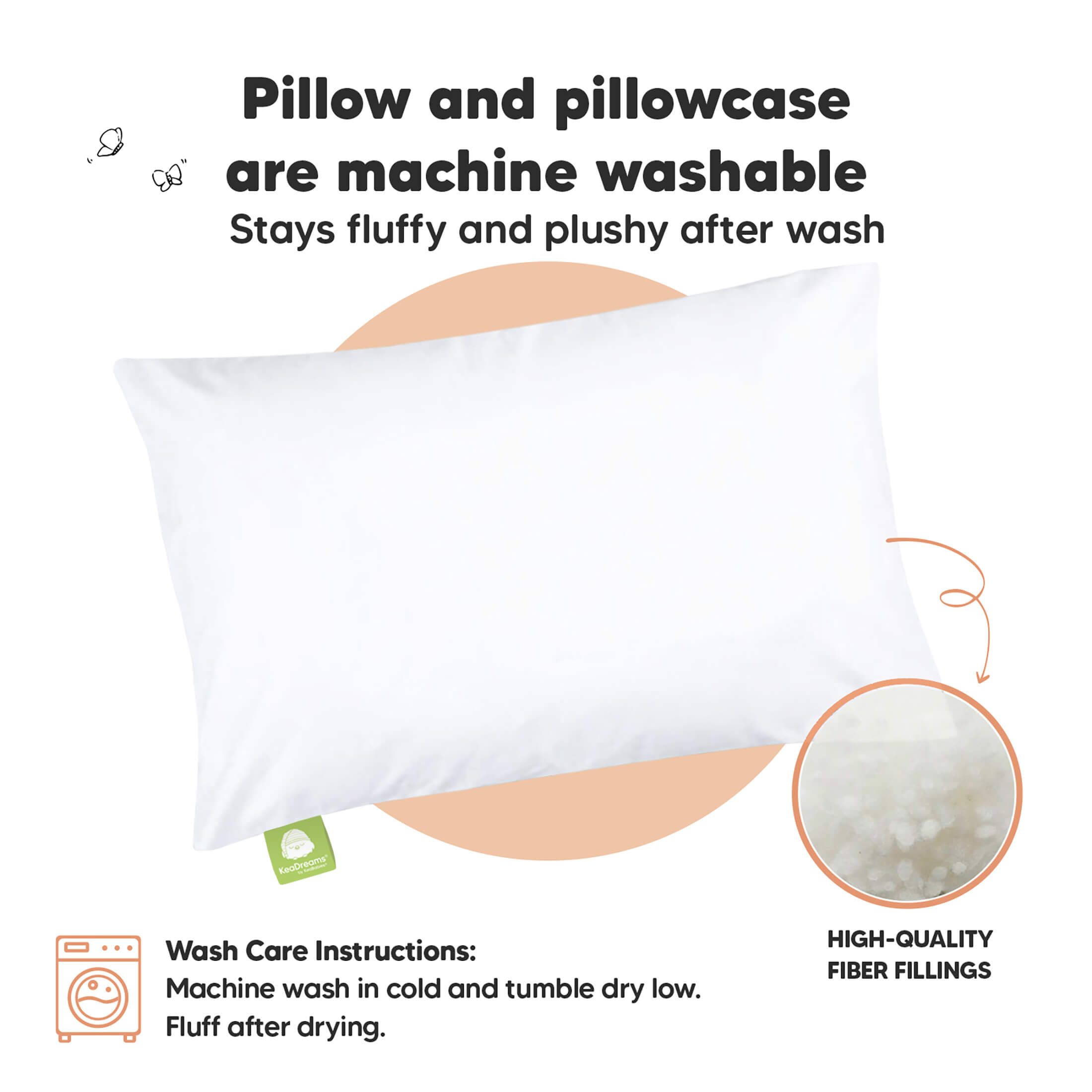 KeaBabies Toddler Pillow with Pillowcase thumbnail 5