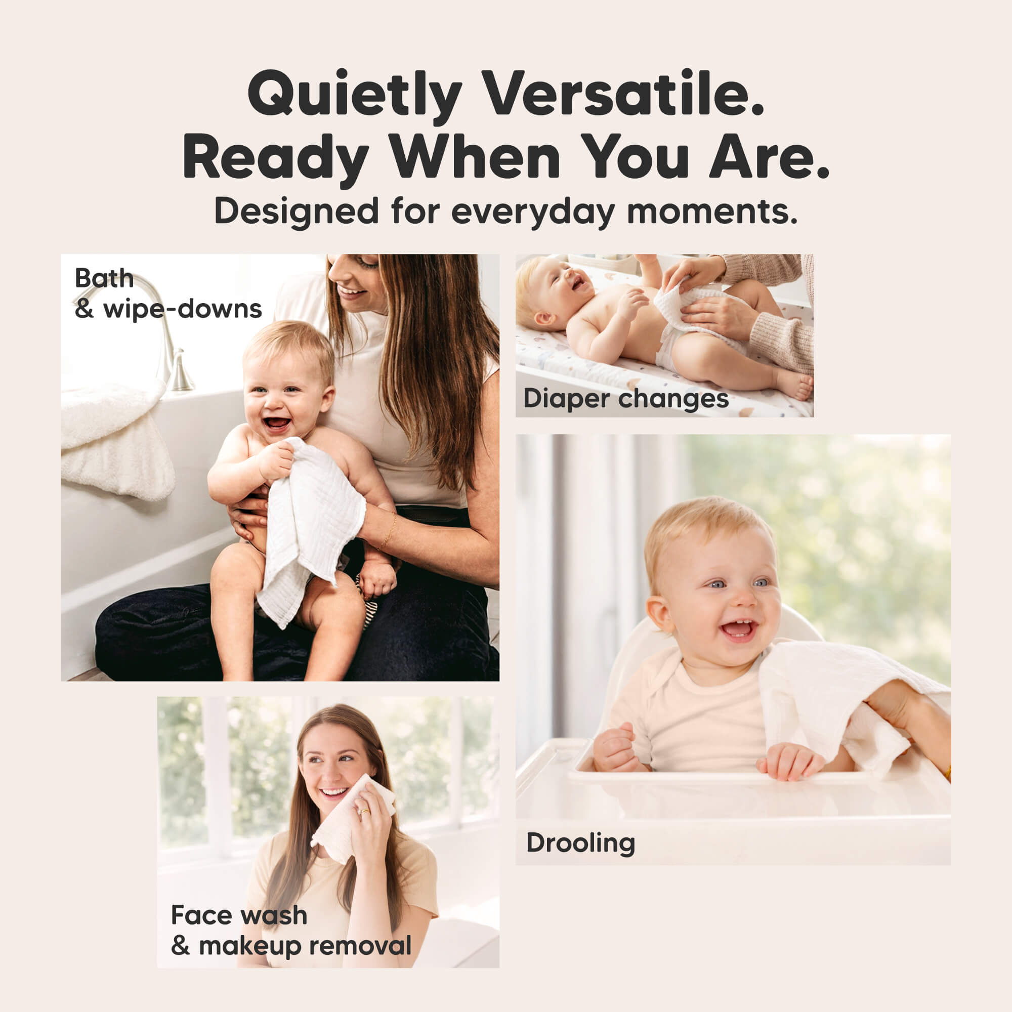 KeaBabies Muslin Baby Washcloths (10-Pack) thumbnail 2