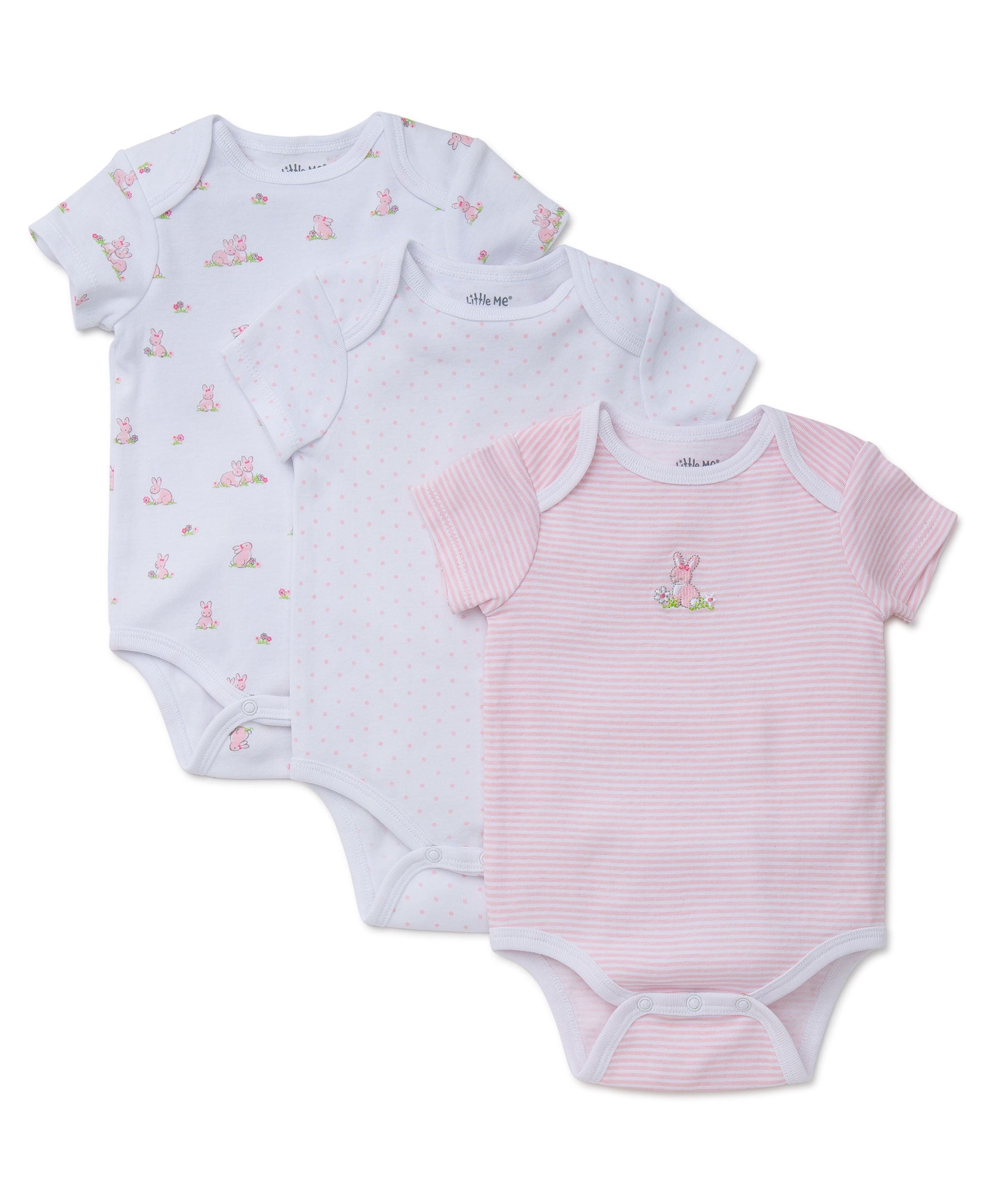 Little Me Baby Cotton Romper (3-Pack) thumbnail 2