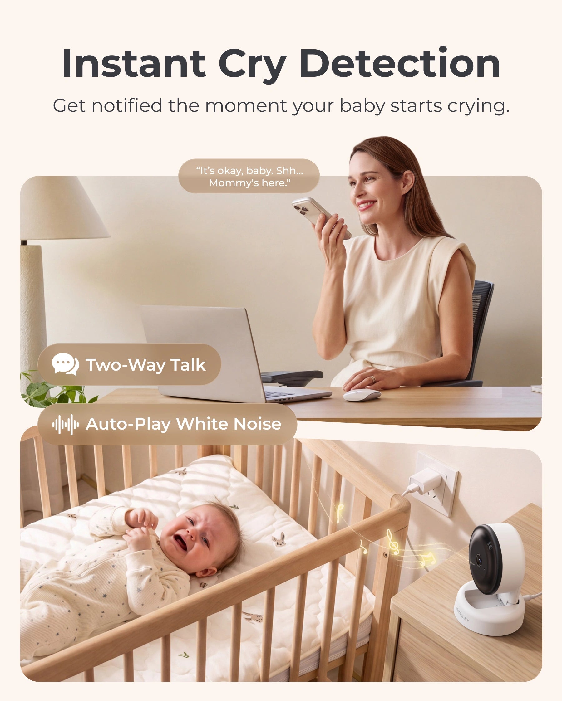 Momcozy Contact-Free Smart Baby Monitor (BM08) thumbnail 2