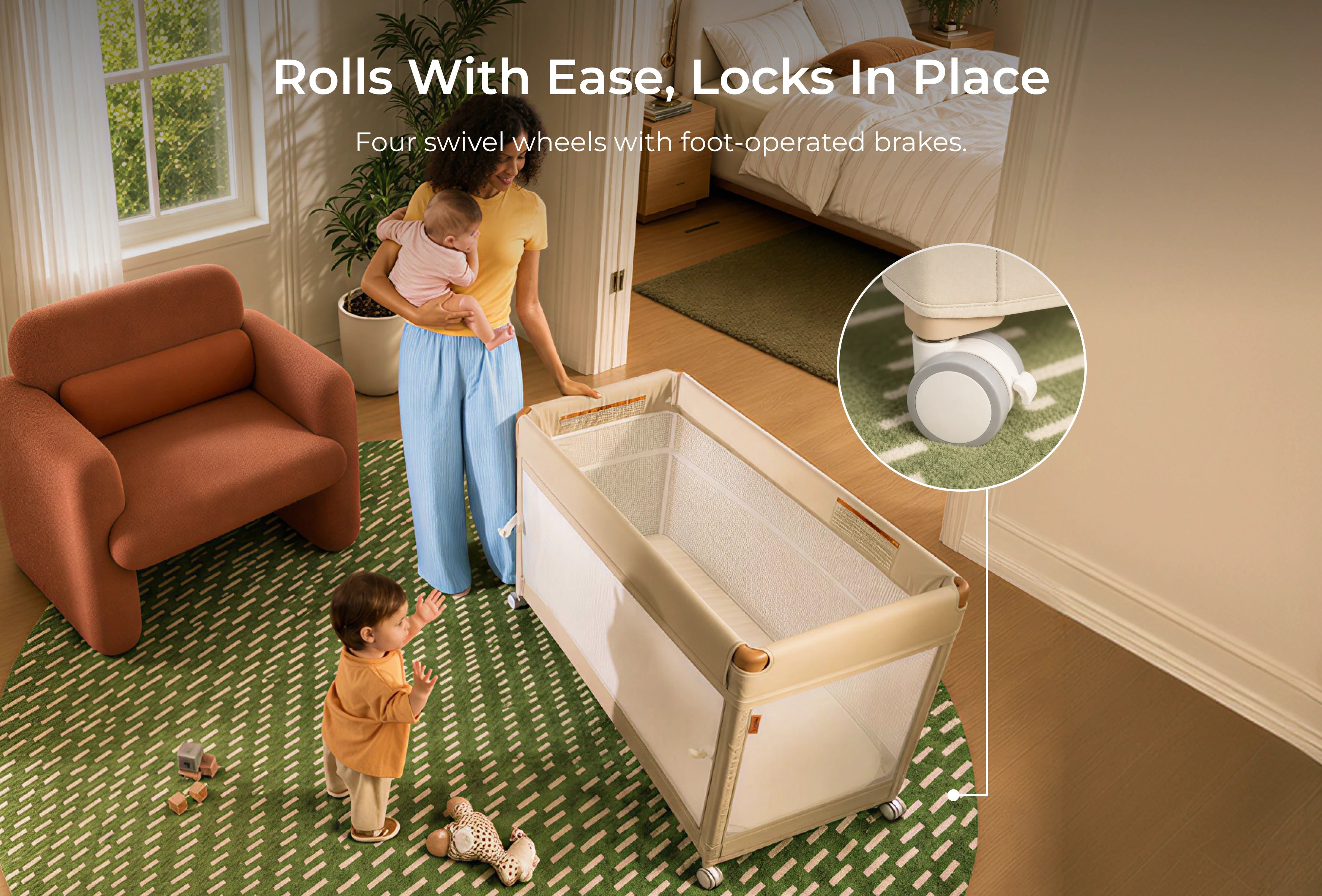 Momcozy One-Click Foldable Baby Playard thumbnail 5