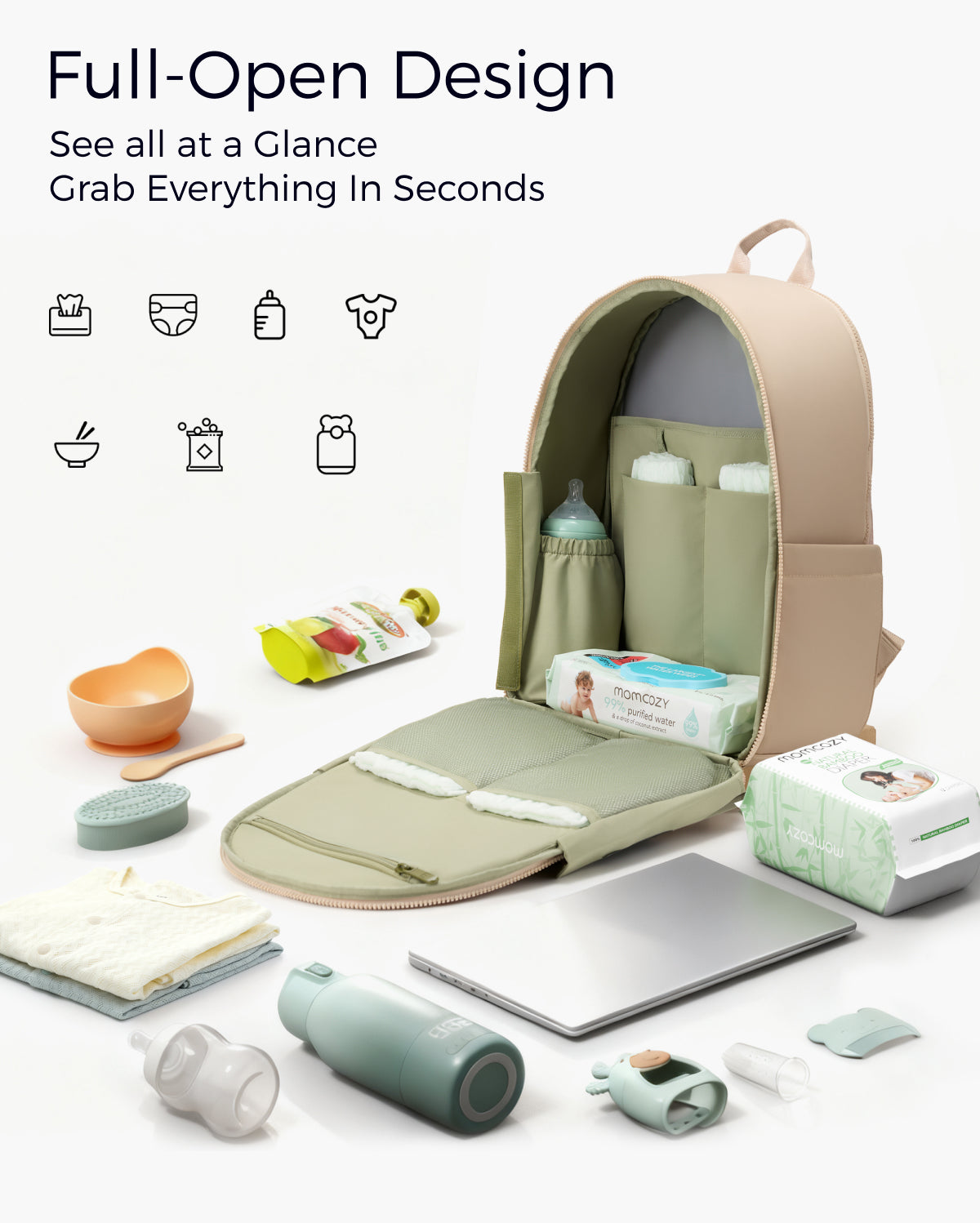 Momcozy Urban Diaper Bag Backpack thumbnail 7