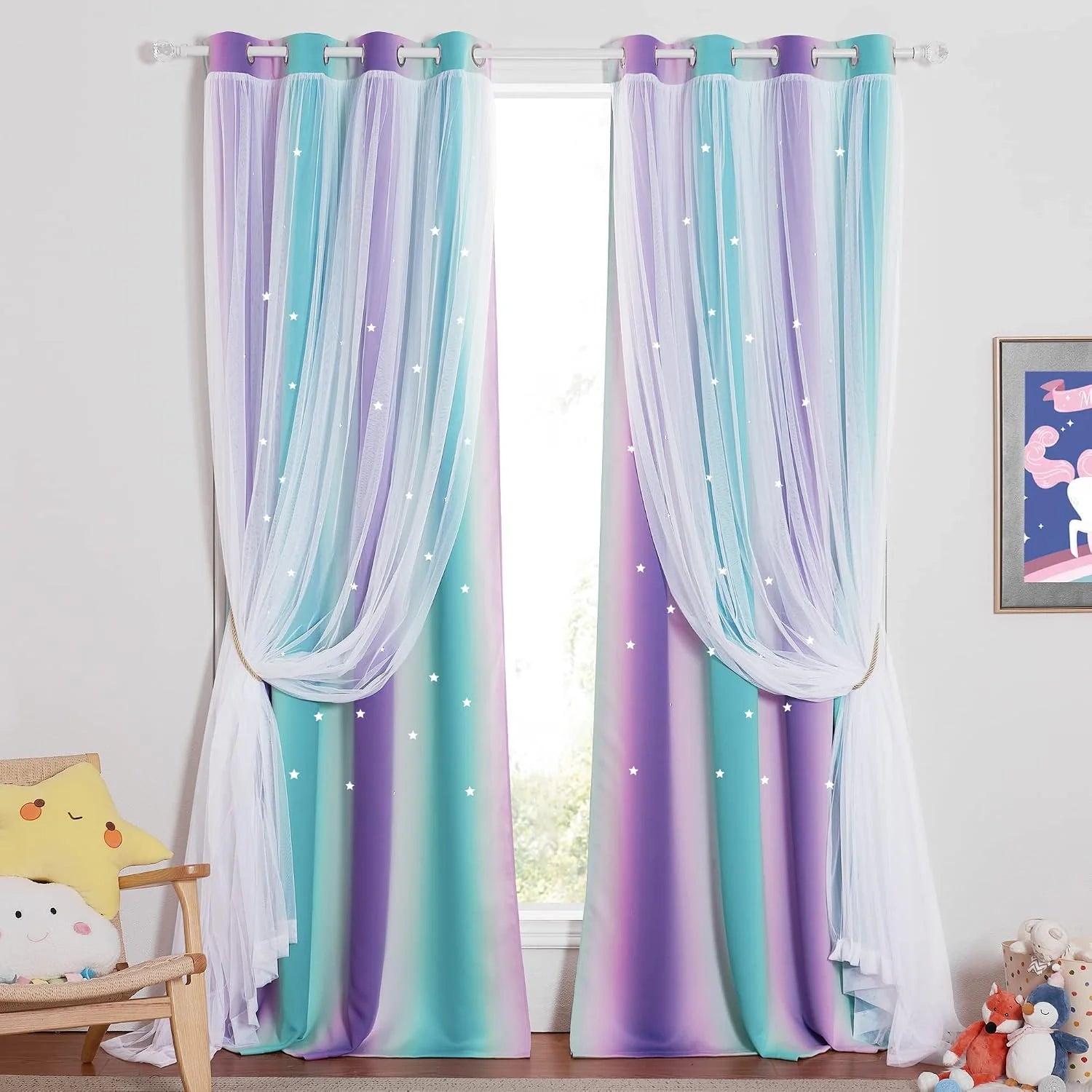 NICETOWN Blackout Curtains for Nursery thumbnail 7
