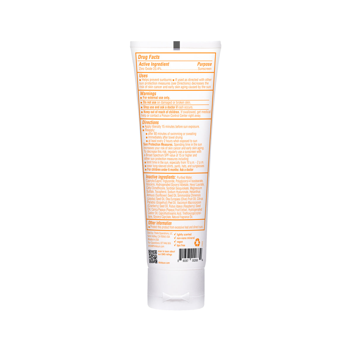 Thinkbaby Safe Sunscreen SPF 50+ (6 oz)